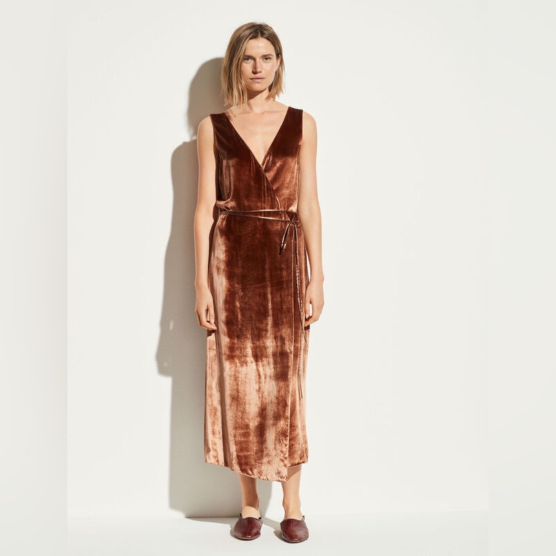 Vince | Pann Wrap Dress In Rose Gold